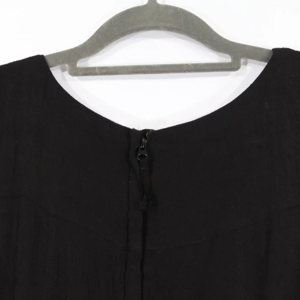 Maeve Anthropologie Jumpsuit Womens 6 Black Wide Leg Scoop Neck Casual Boho